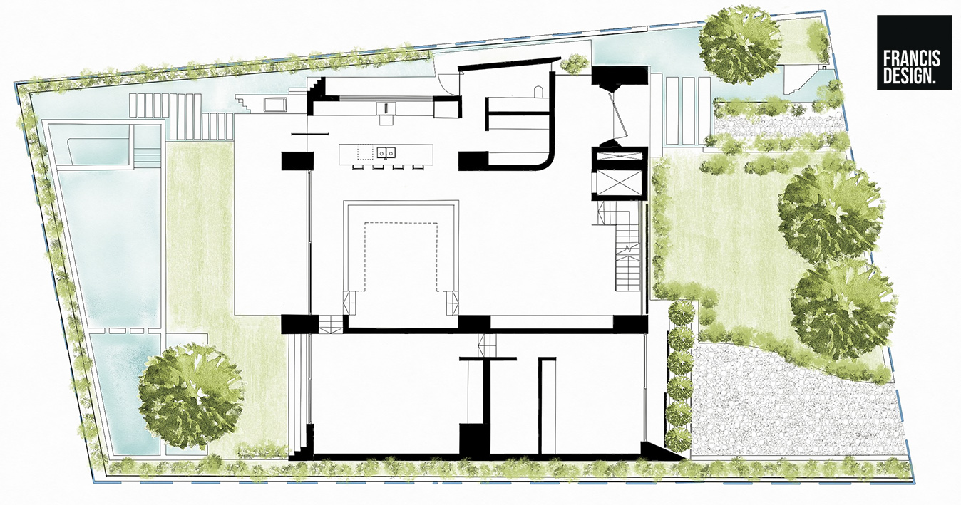 Luxury home design Wollongong. Architect concept sketch