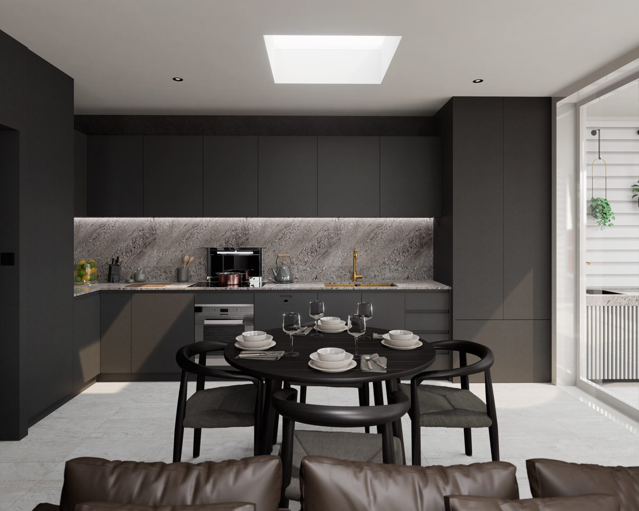 Secondary dwelling luxurious Kitchen and dining spaces.